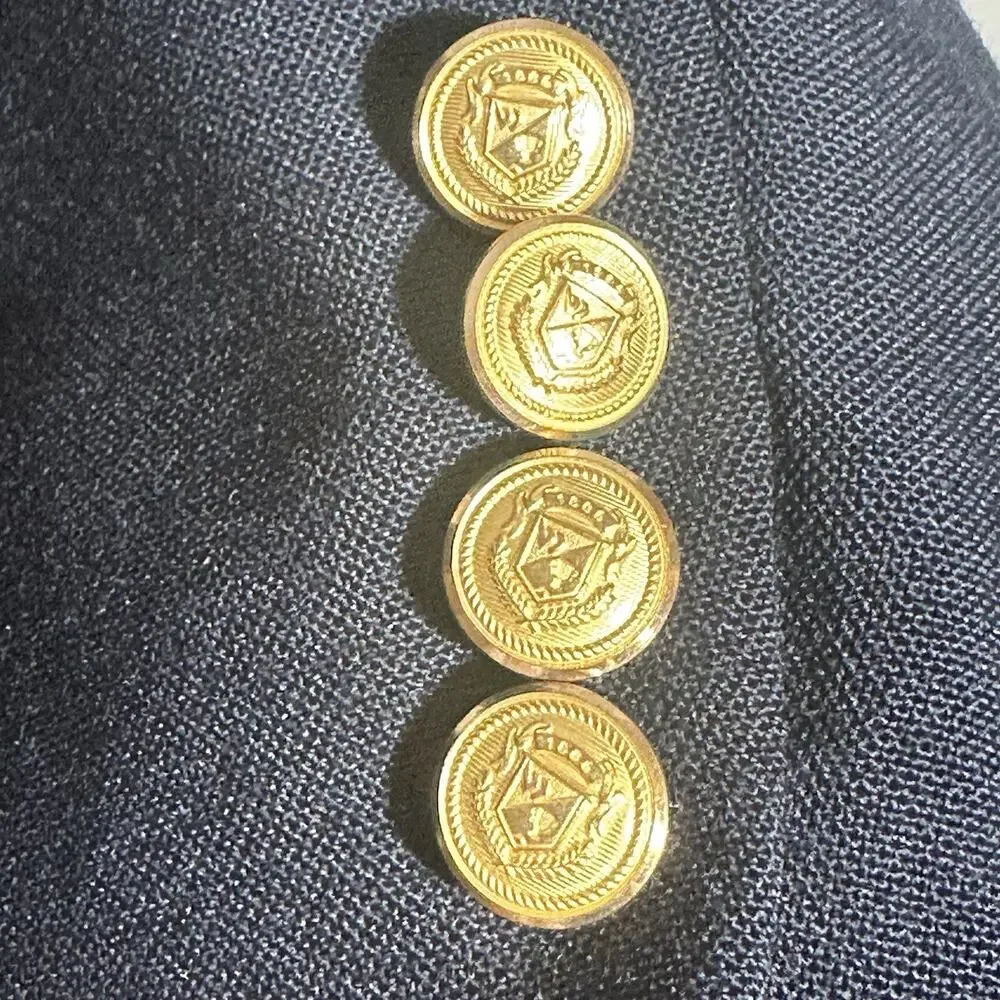 VTG Men Tailor Made Wimbledon‎ Blue Jacket Gold Buttons Racquet Club USA READ